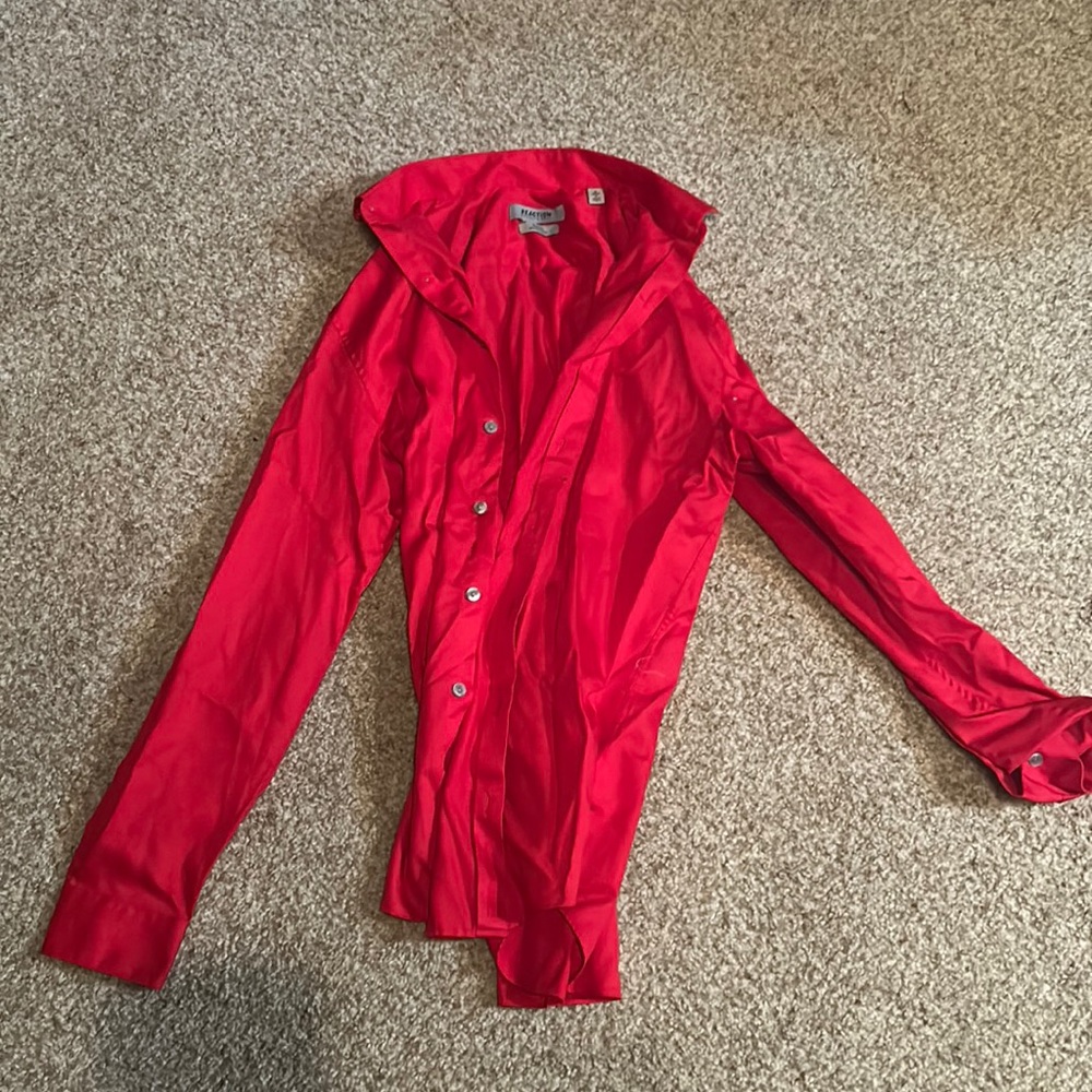 Red men’s dress shirt